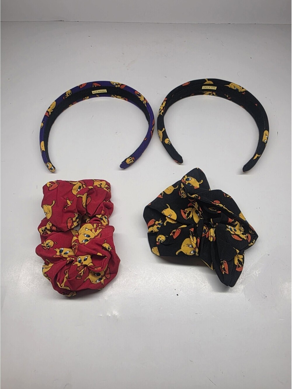 4 PCS Headbands for Women Girls Red Black Purple